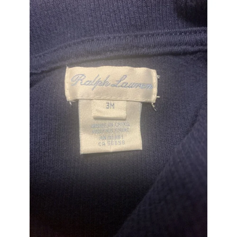 Ralph Lauren 3M Cotton Knit Footed Bodysuit Onesie‎ Cozy Casual